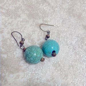 Turquoise ball earrings